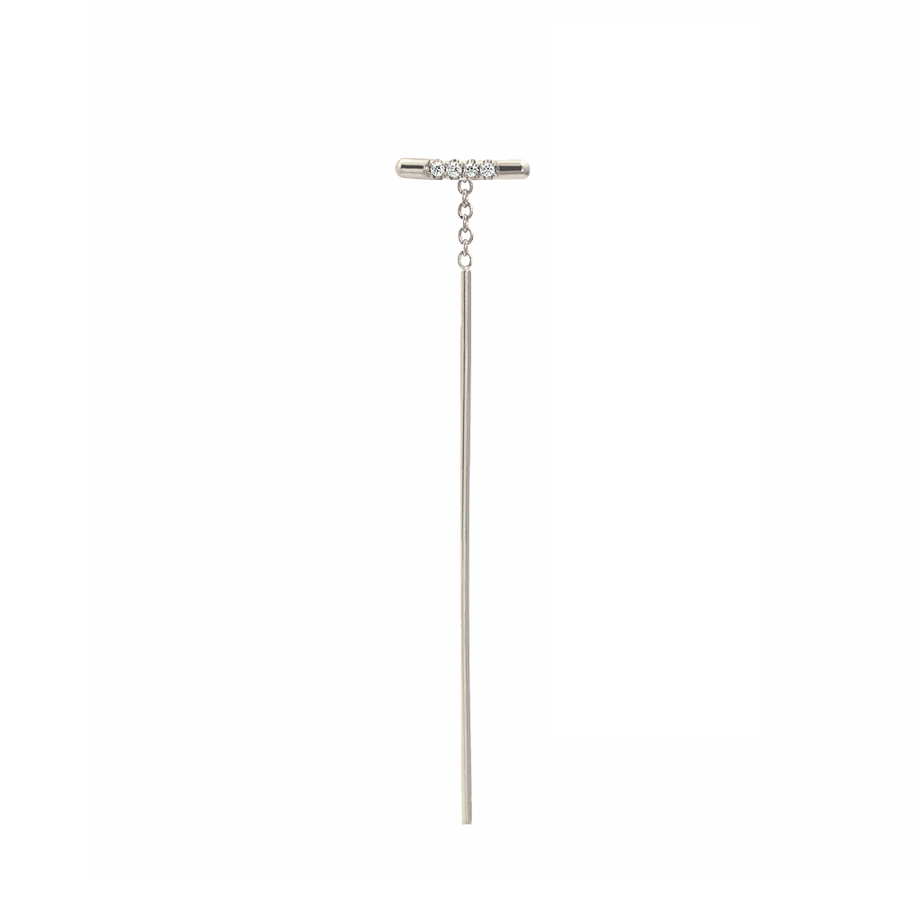 PAVÉ LINEA THREADER, WHITE DIAMOND-abc