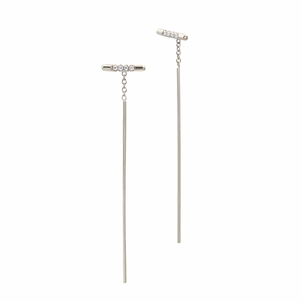 PAVÉ LINEA THREADER, WHITE DIAMOND-abc