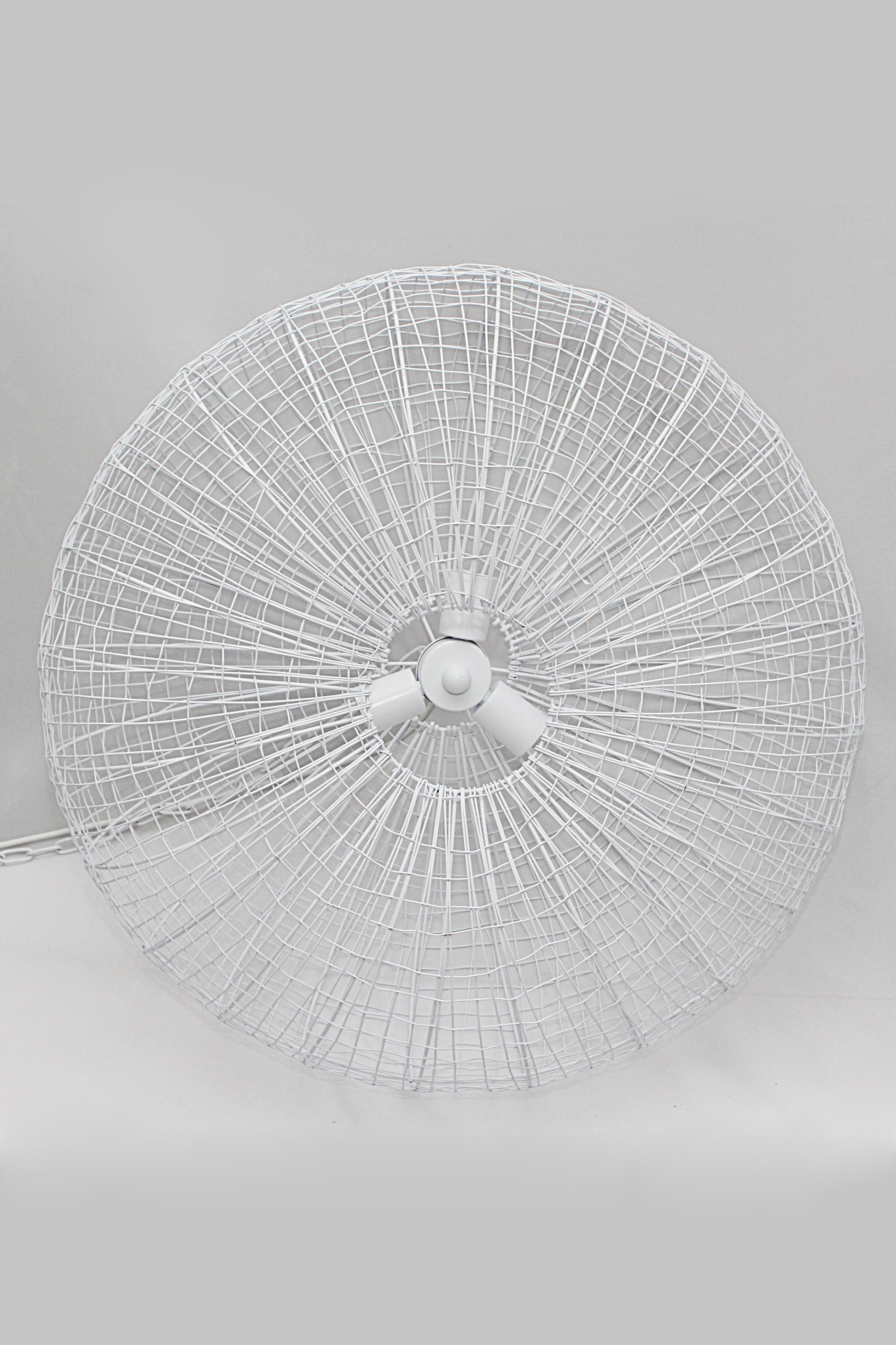 Lobster - White - Wire Weave Ellipse Pendant Light-abc