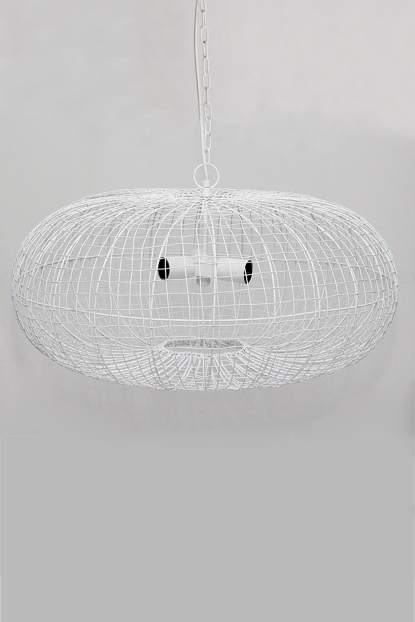 Lobster - White - Wire Weave Ellipse Pendant Light-abc