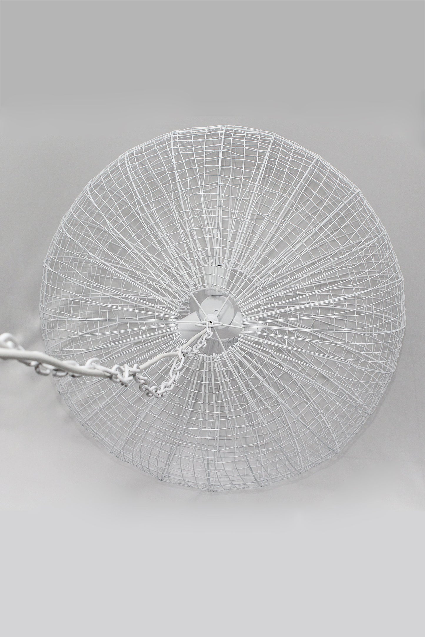 Lobster - White - Wire Weave Ellipse Pendant Light-abc
