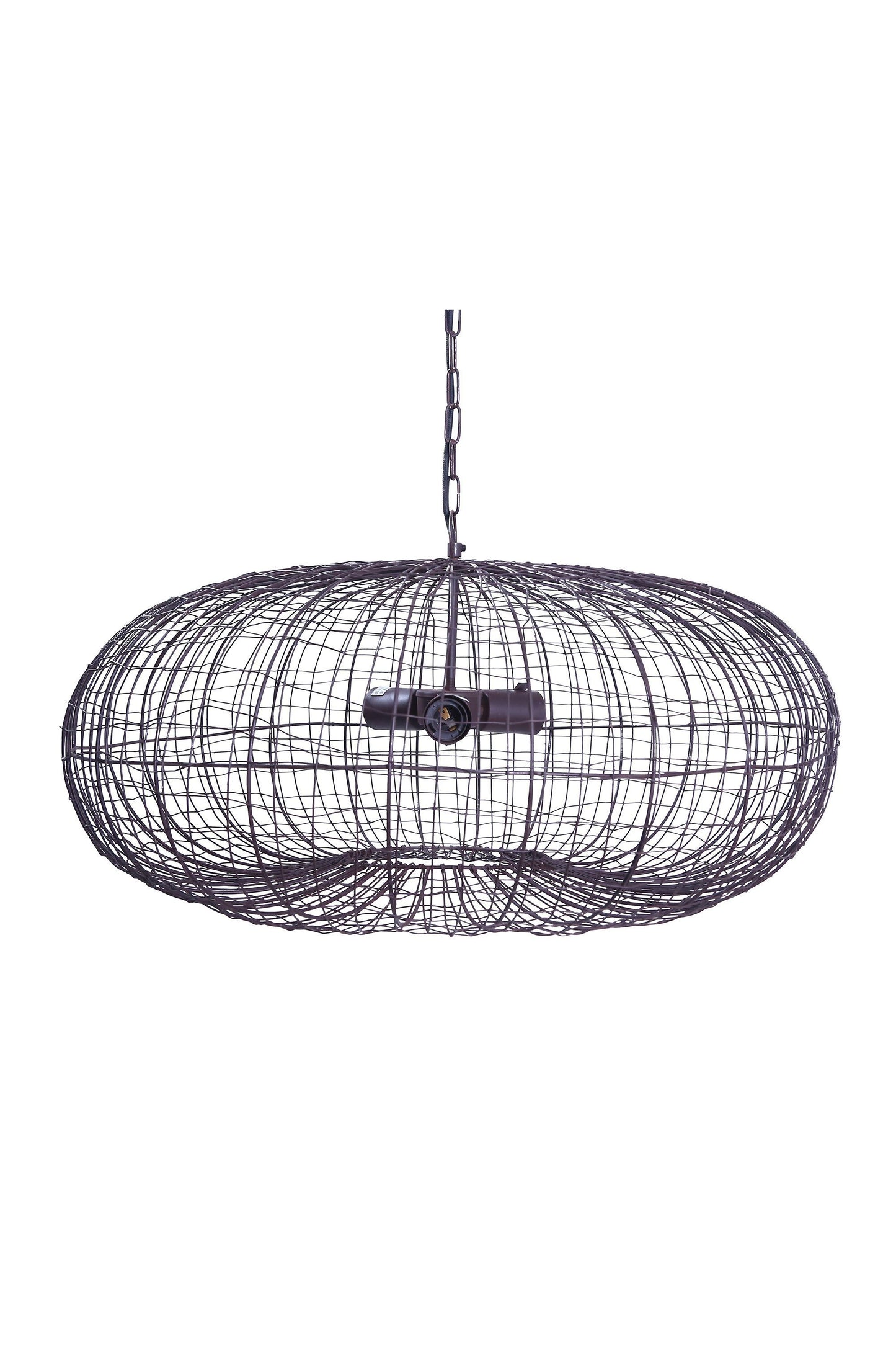 Lobster - Antique Copper - Wire Weave Ellipse Pendant Light-abc