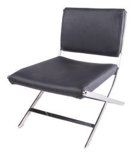 LUCA Occasional Chair - Black Leather-abc