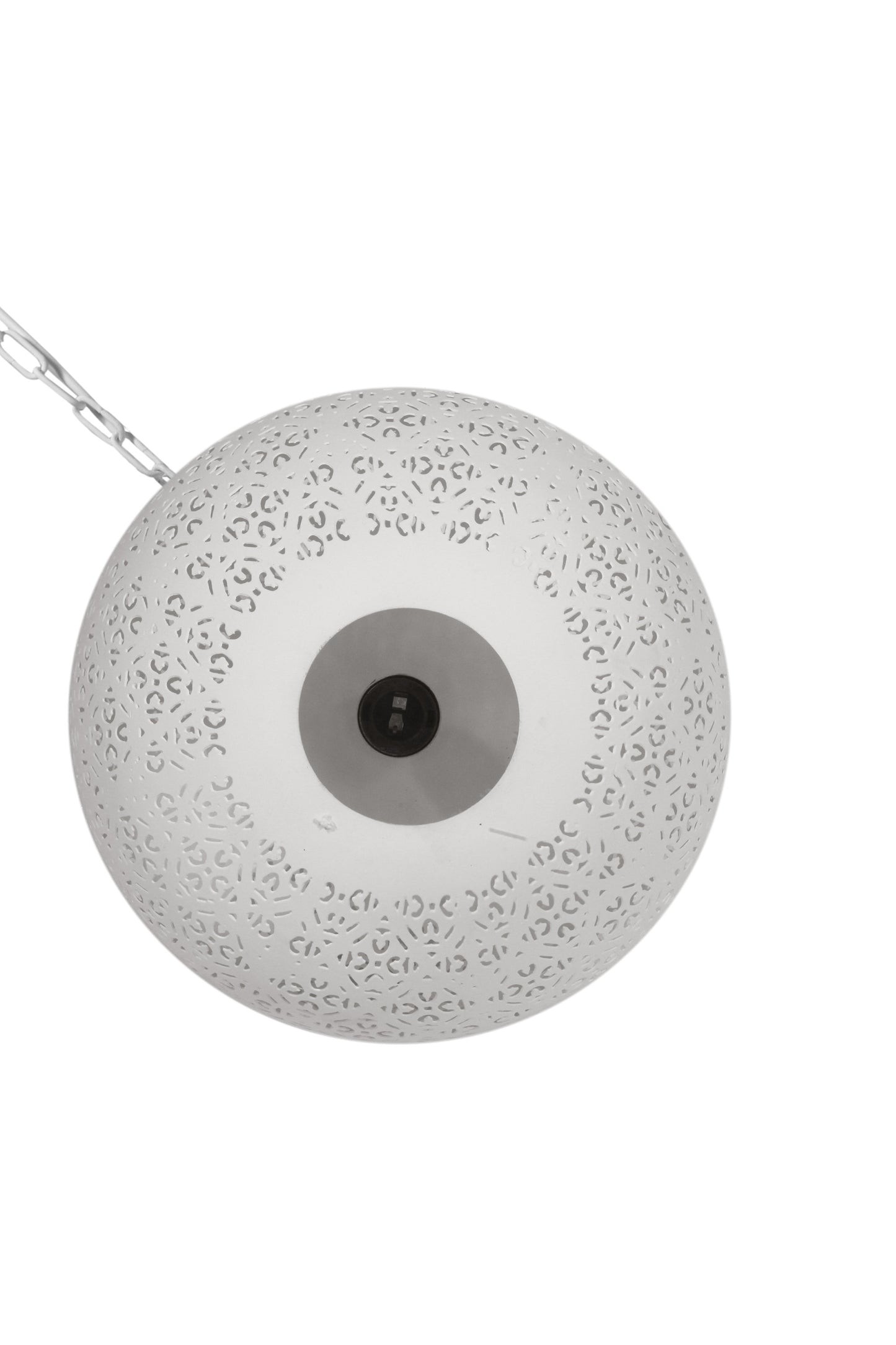 Luna - White - Perforated Round Pendant Light-abc