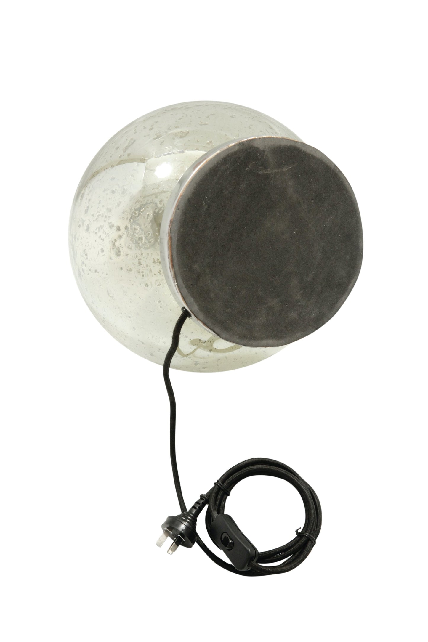 Lustre Ball Table - Pale Green - Stone Effect Glass Ball Table Lamp-abc