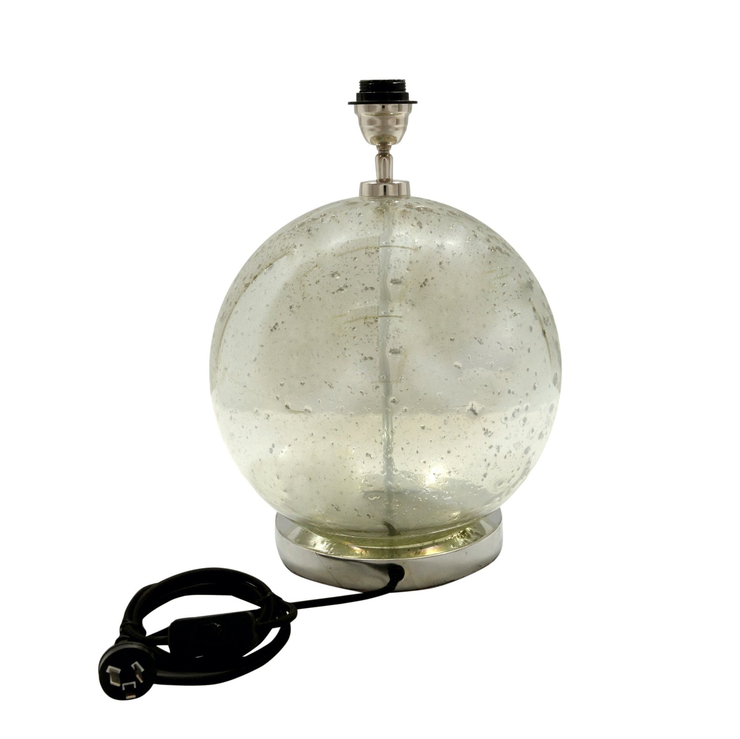 Lustre Ball Table - Pale Green - Stone Effect Glass Ball Table Lamp-abc