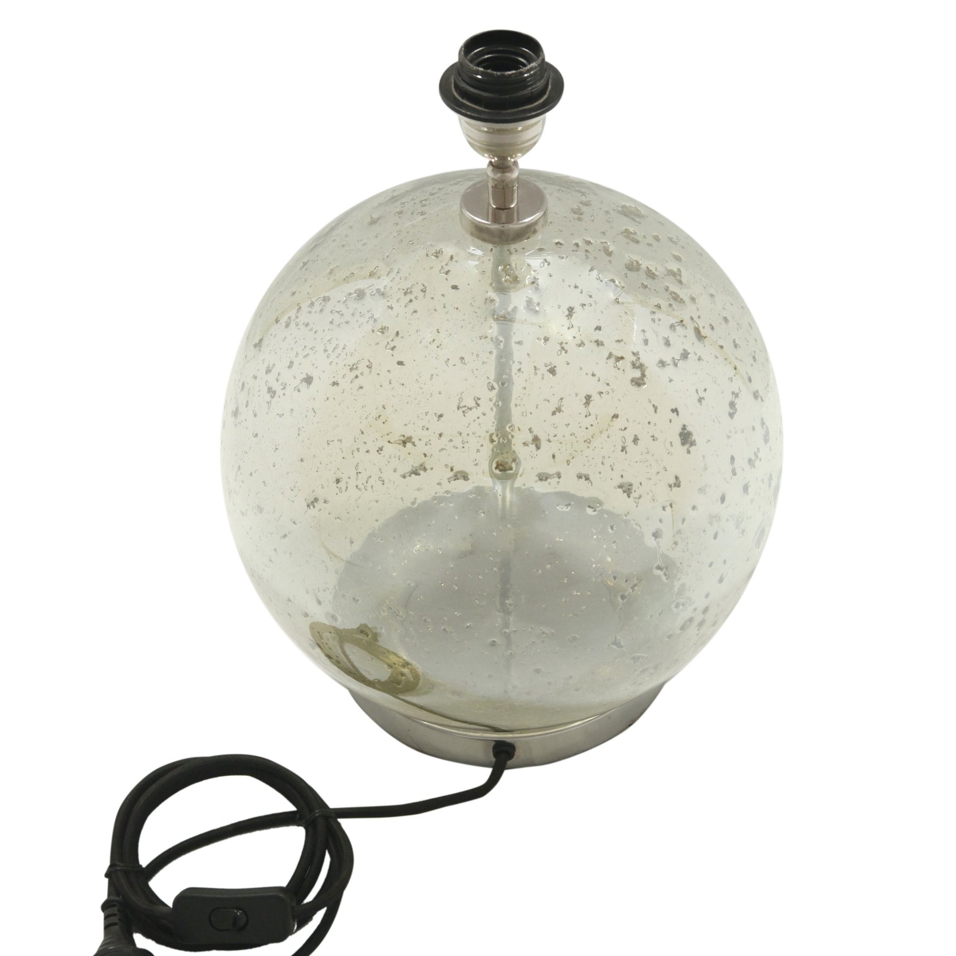 Lustre Ball Table - Pale Green - Stone Effect Glass Ball Table Lamp-abc