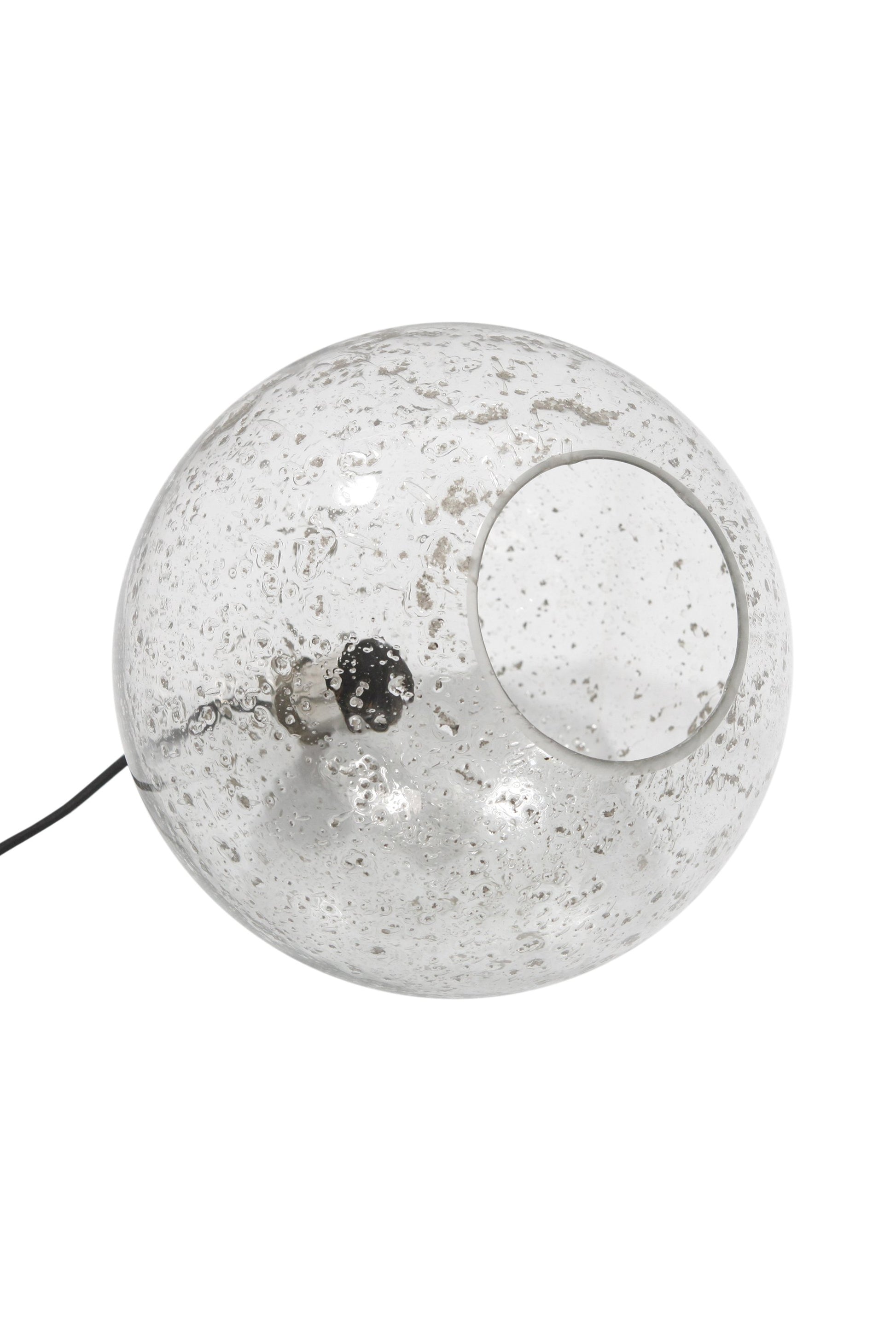 Lustre Ball - Clear - Stone Effect Glass Ball Pendant Light-abc
