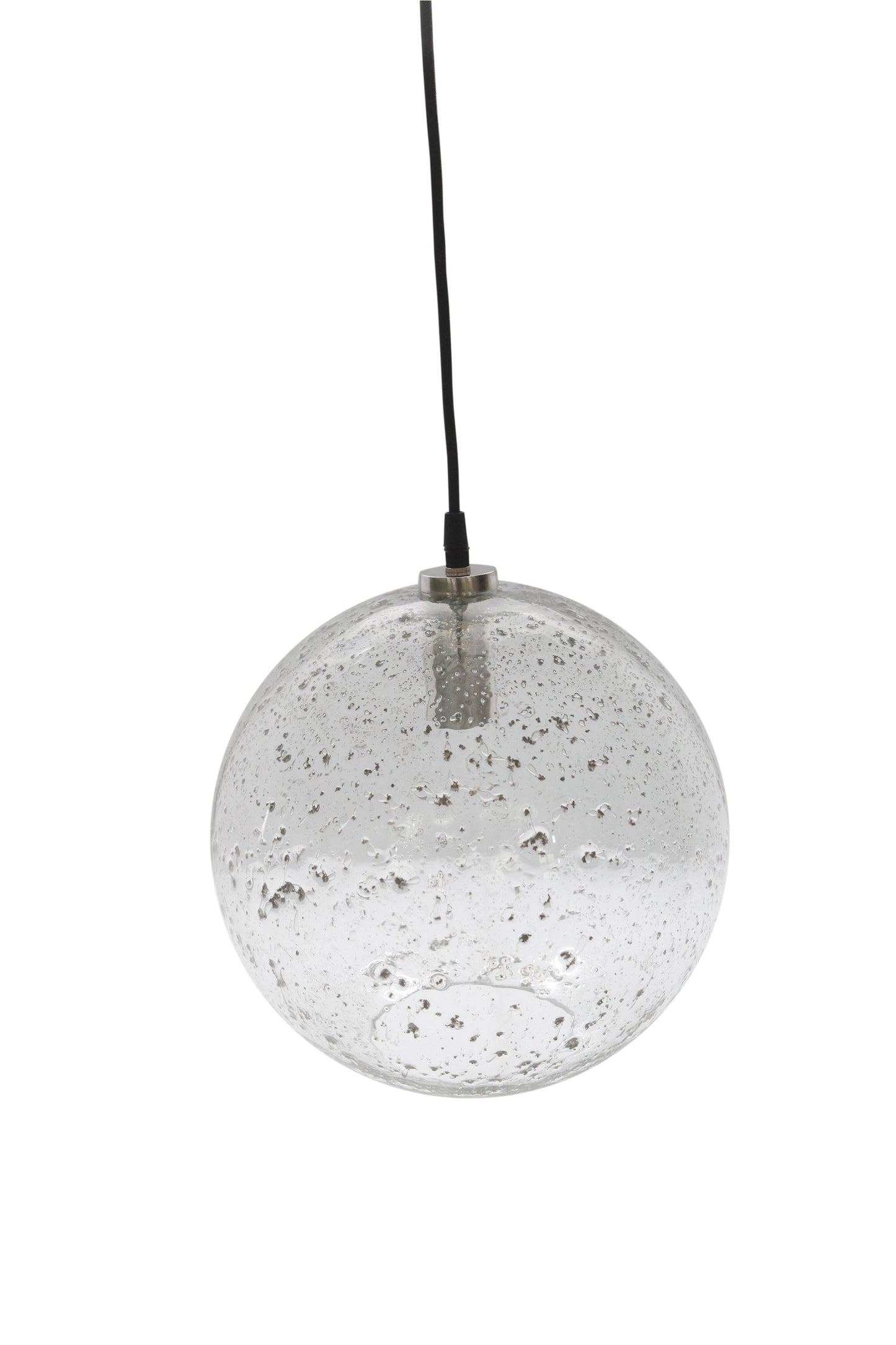 Lustre Ball - Clear - Stone Effect Glass Ball Pendant Light-abc