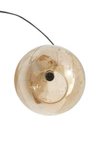 Lustre Ball - Pale Gold - Stone Effect Glass Ball Pendant Light-abc