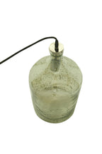 Lustre Flagon - Pale Green - Stone Effect Glass Bell Pendant Light-abc
