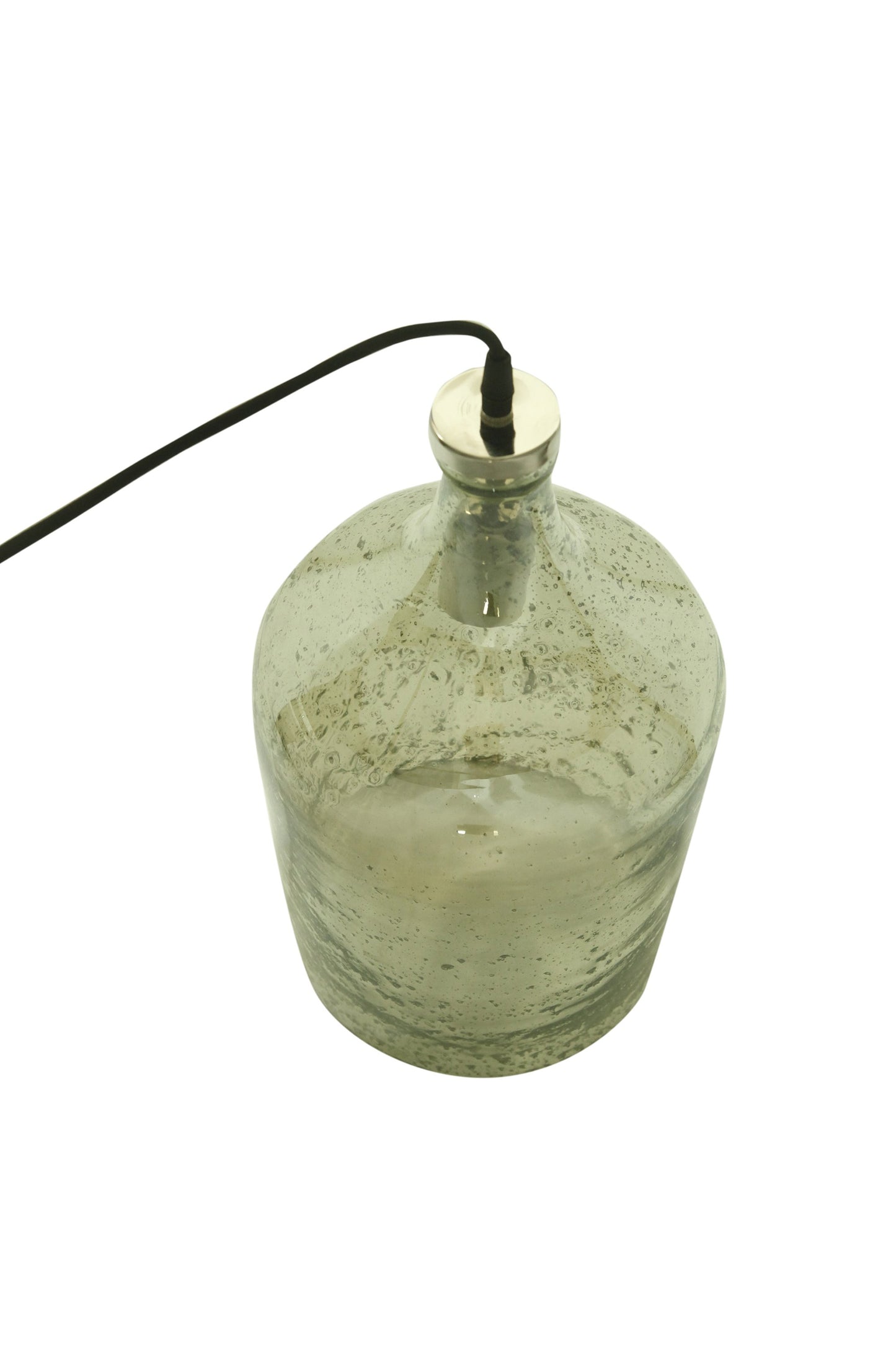 Lustre Flagon - Pale Green - Stone Effect Glass Bell Pendant Light-abc