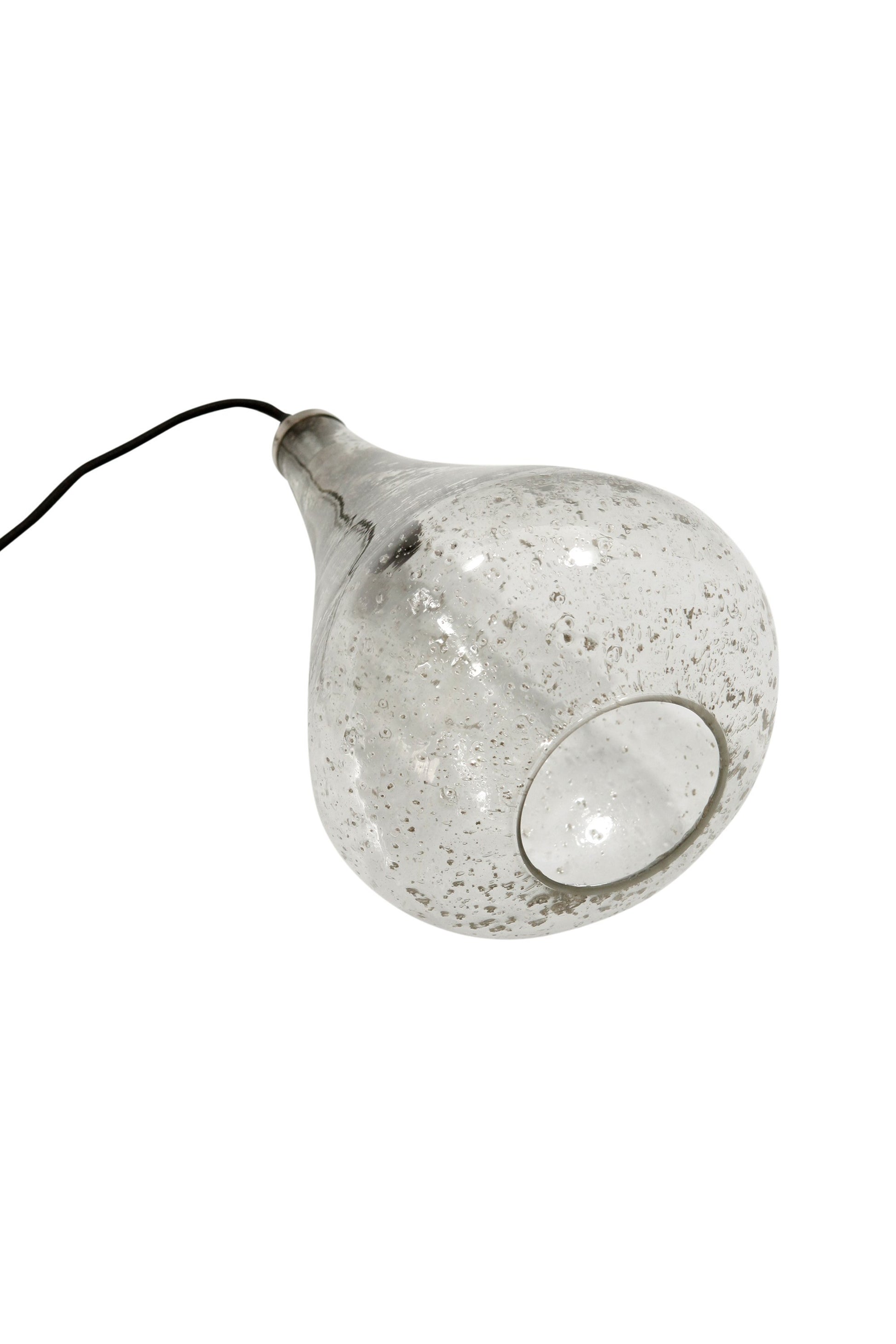 Lustre Teardrop - Clear - Stone Effect Glass Bell Pendant Light-abc
