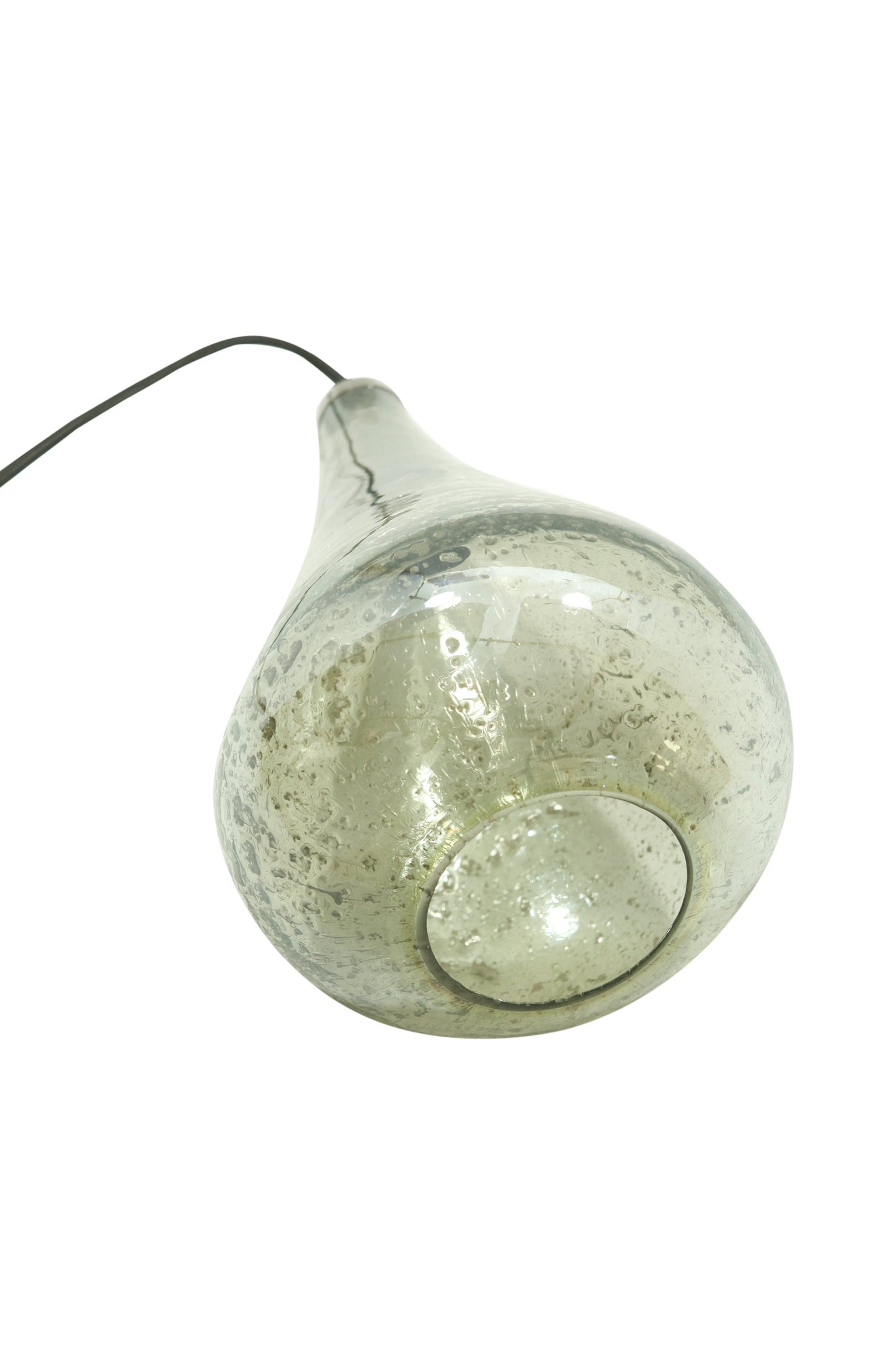Lustre Teardrop - Pale Green - Stone Effect Glass Bell Pendant Light-abc