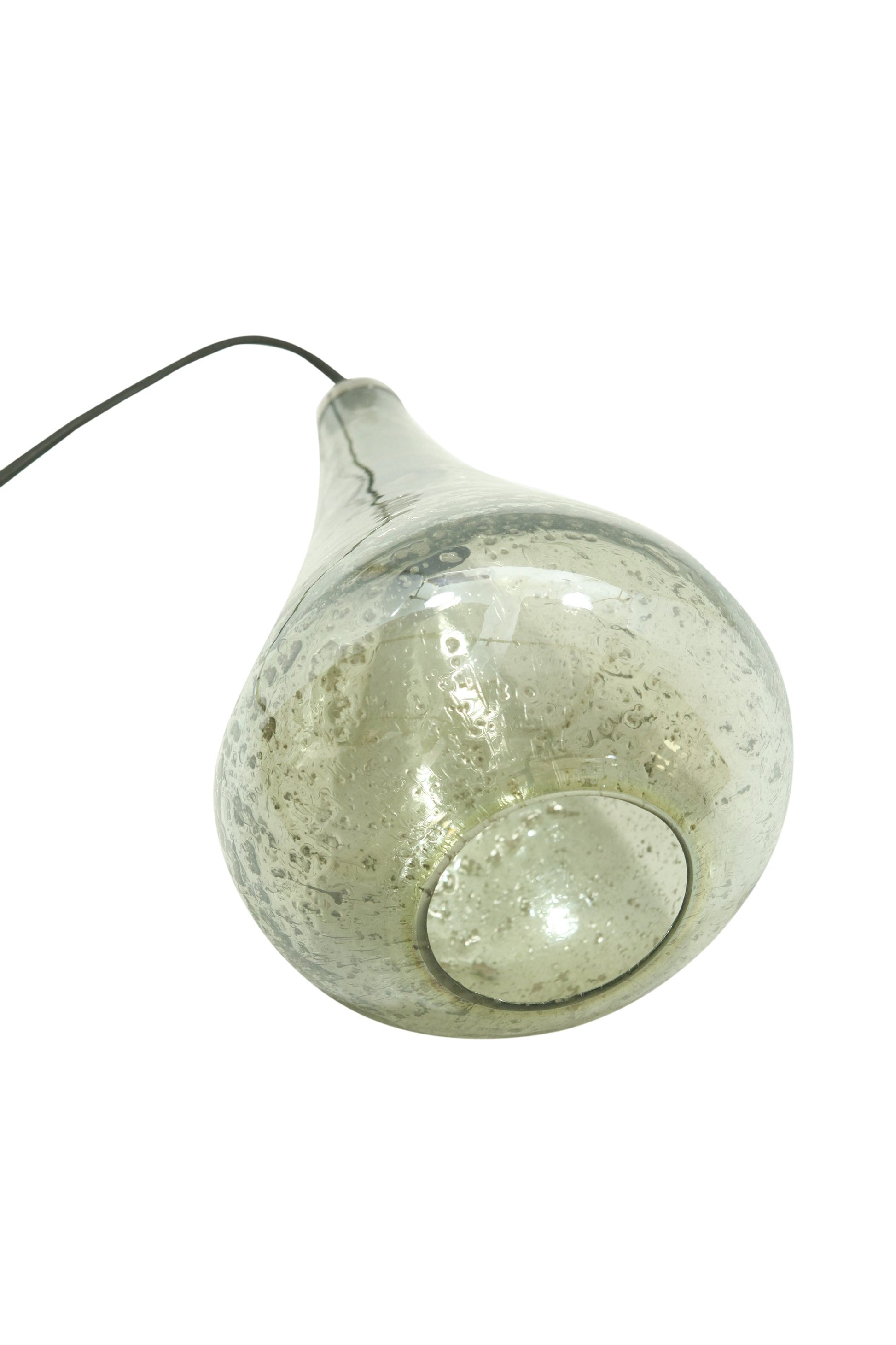 Lustre Teardrop - Pale Green - Stone Effect Glass Bell Pendant Light-abc