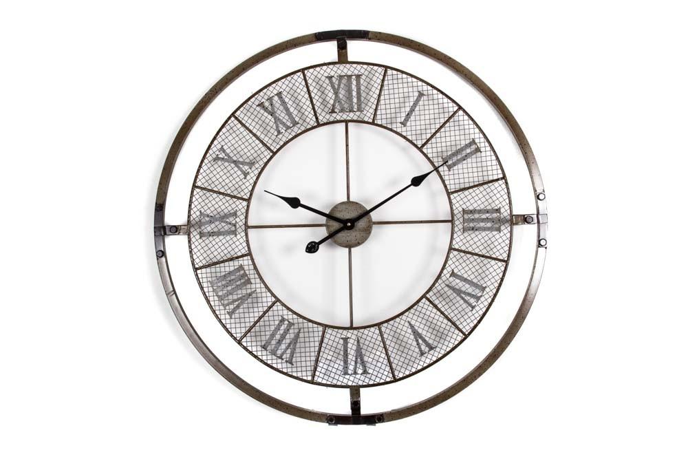 Roman Numeral Mesh Wall Clock - Iron-abc