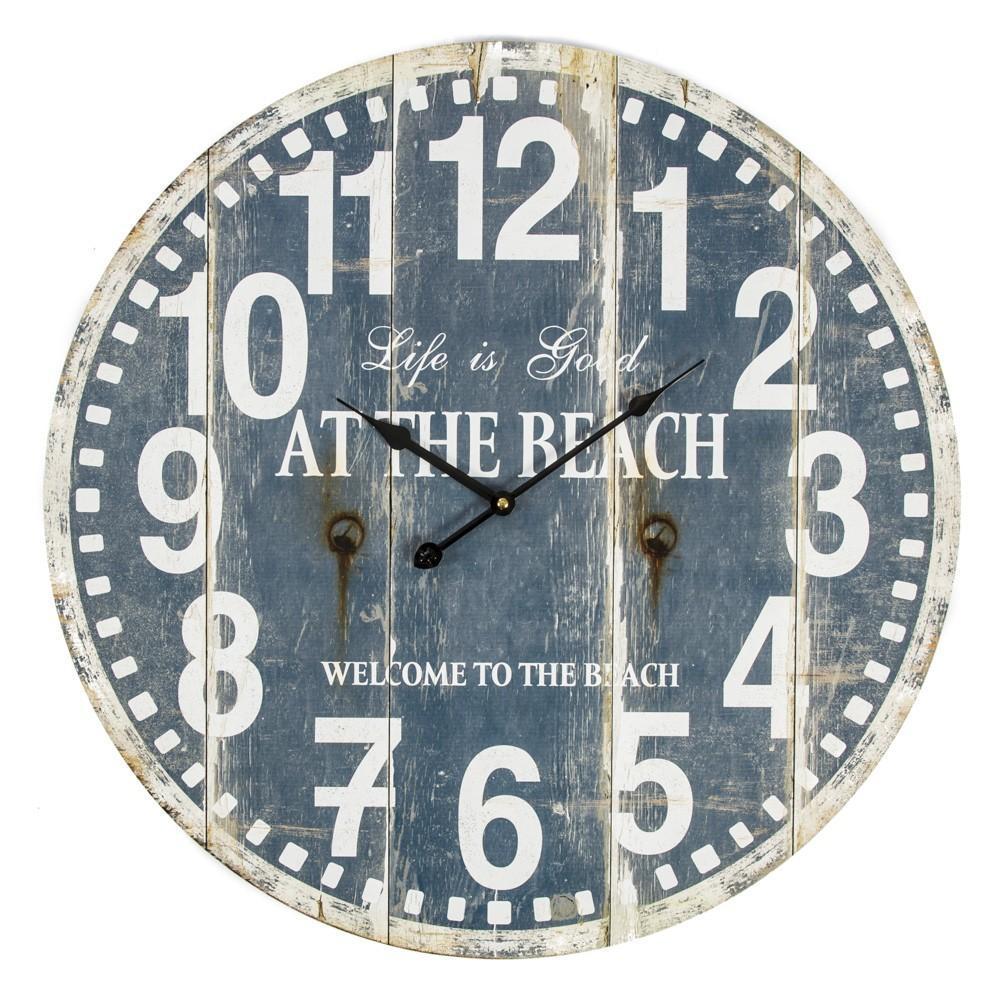 60cm Decor Wall Clock Wood Stripe-abc