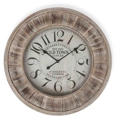 Large Wooden Wall Clock-abc