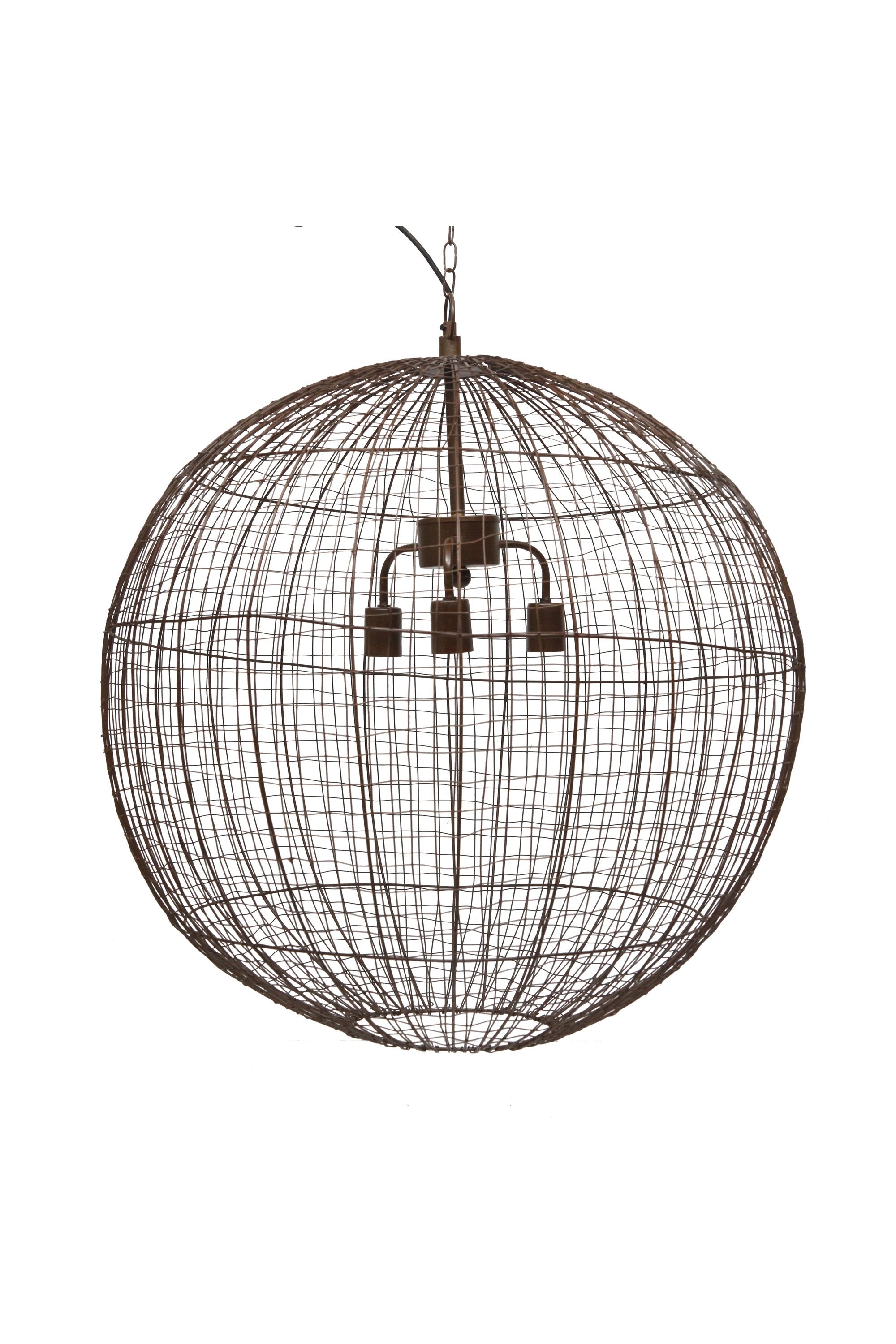 Cray Ball Large - Antique Copper - Wire Weave Ball Pendant Light-abc