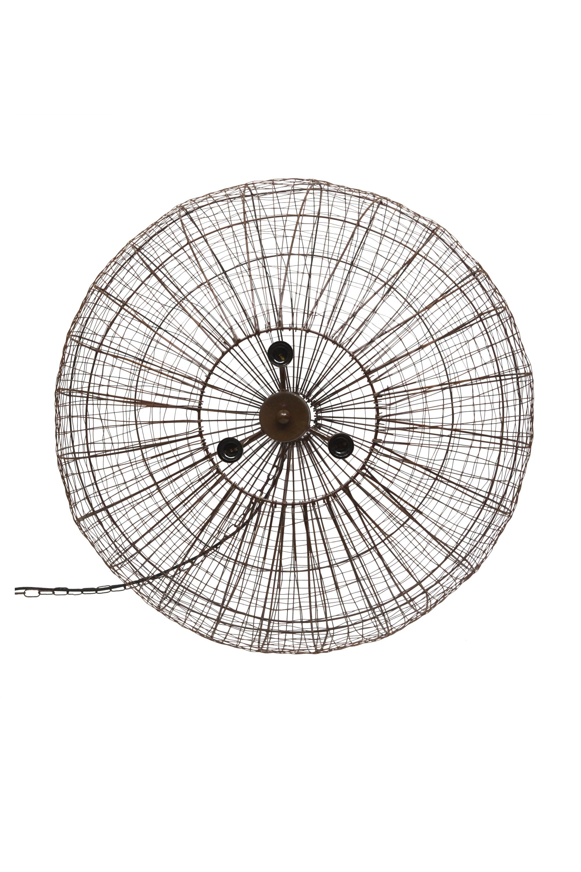 Cray Ball Large - Antique Copper - Wire Weave Ball Pendant Light-abc