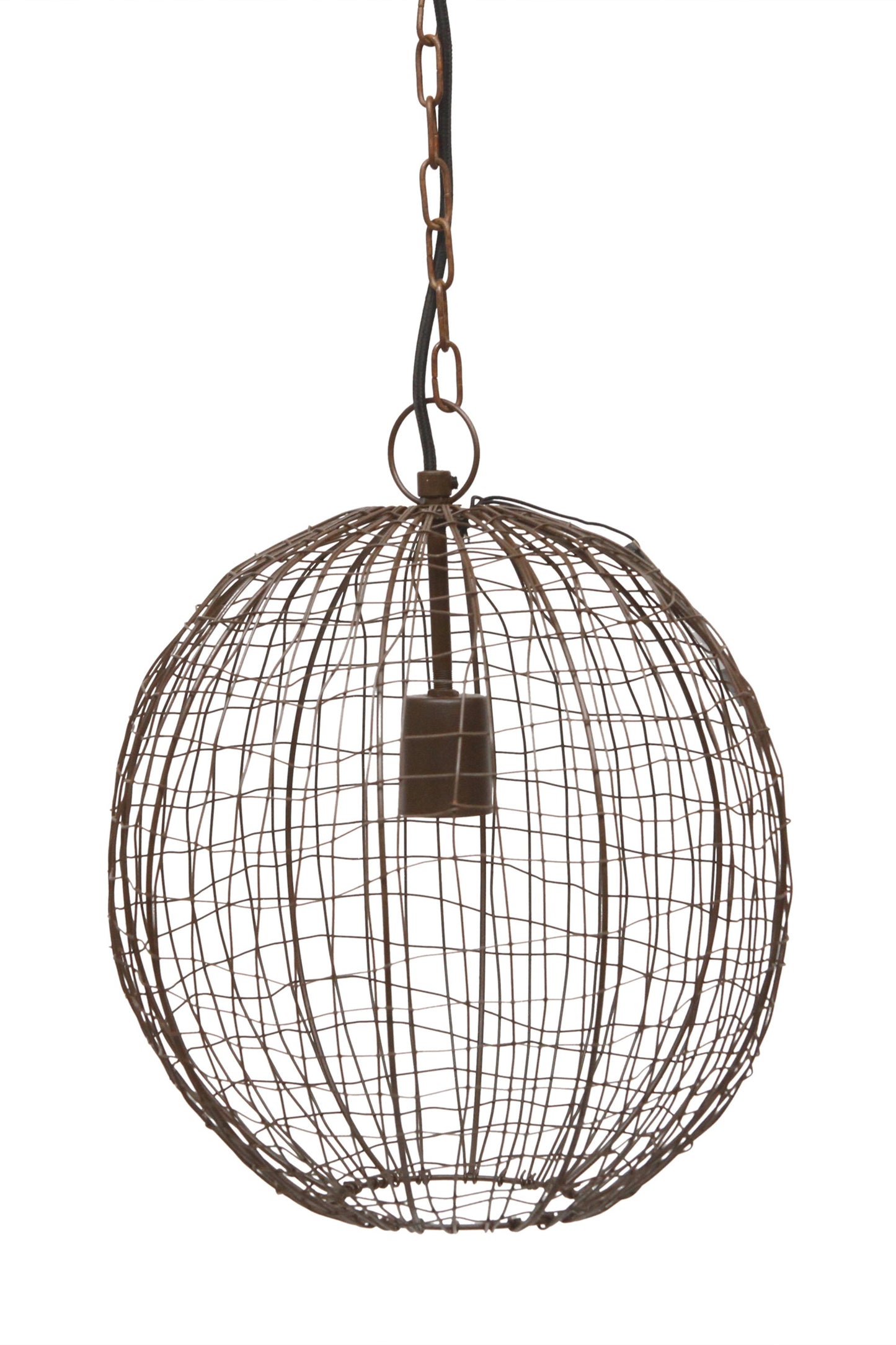 Cray Ball Small - Antique Copper - Wire Weave Ball Pendant Light-abc