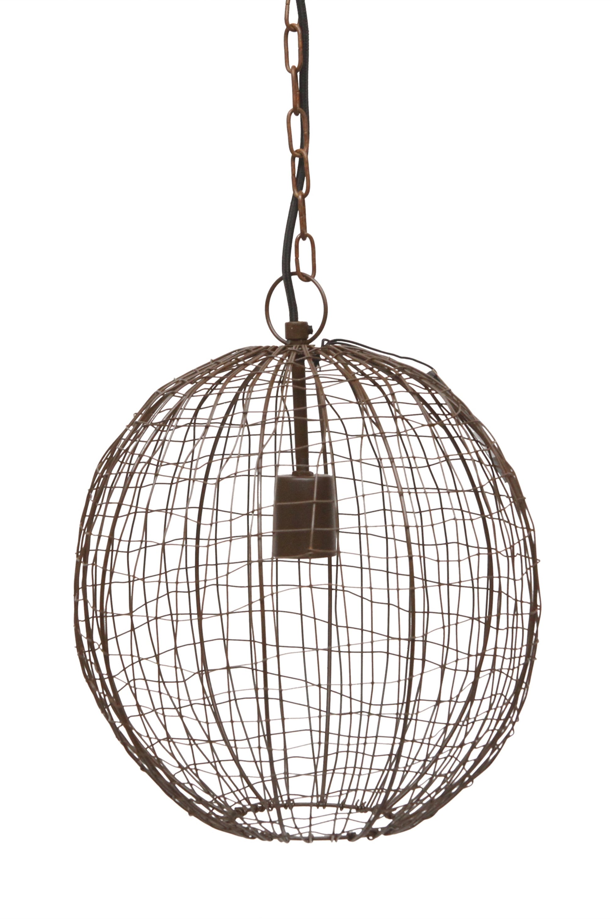 Cray Ball Small - Antique Copper - Wire Weave Ball Pendant Light-abc