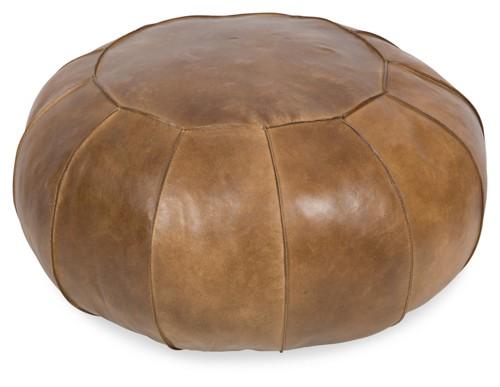 Round Leather Ottoman-abc