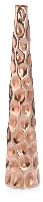 Aluminium Pebble Hammer Round Tall Taper Vase Medium-abc