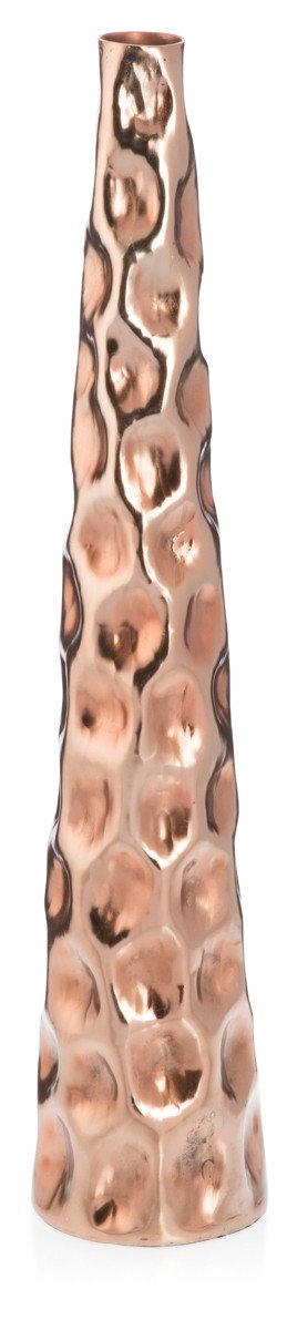 Aluminium Pebble Hammer Round Tall Taper Vase Medium-abc
