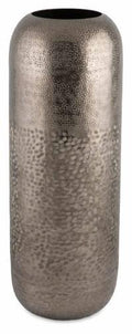 Aluminium Multi Hammer Tall Oblong Vase Small-abc