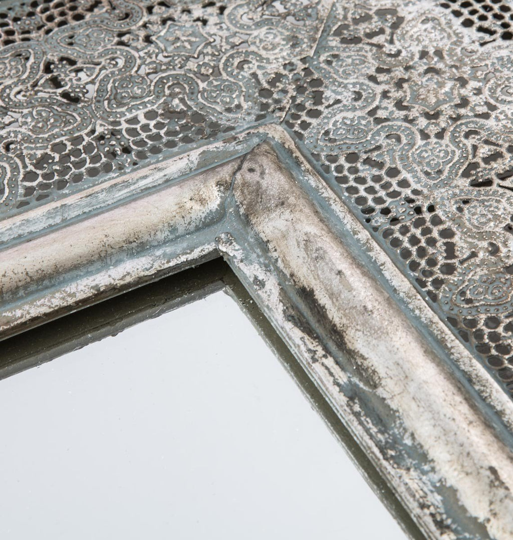 Rectangular Mirror with Wide Metal Cutwork Frame Xtra Large-abc