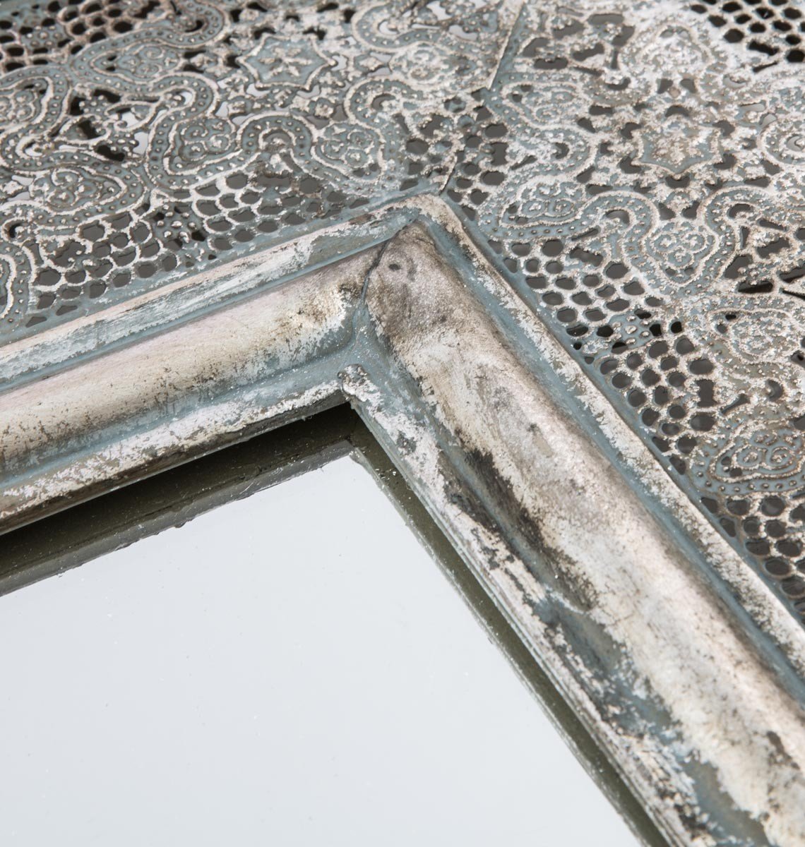 Rectangular Mirror with Wide Metal Cutwork Frame Xtra Large-abc