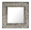 Square Mirror with Wide Metal Cutwork Frame Large-abc