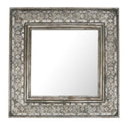 Square Mirror with Wide Metal Cutwork Frame Large-abc