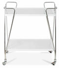 Wooden Two Level Drinks Trolley with Metal Frame-abc