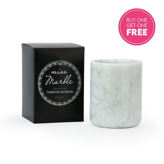 Miss Marble Scented Candle - Tuberose Blossom-abc