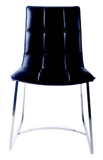 MARK Dining Chair - Black Leather-abc