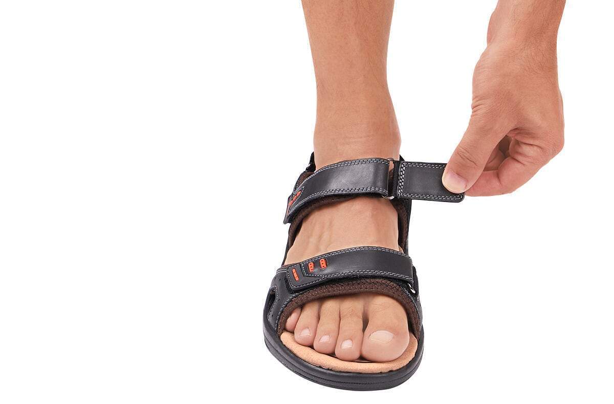 Cambria Charcoal Men's Sandals-abc