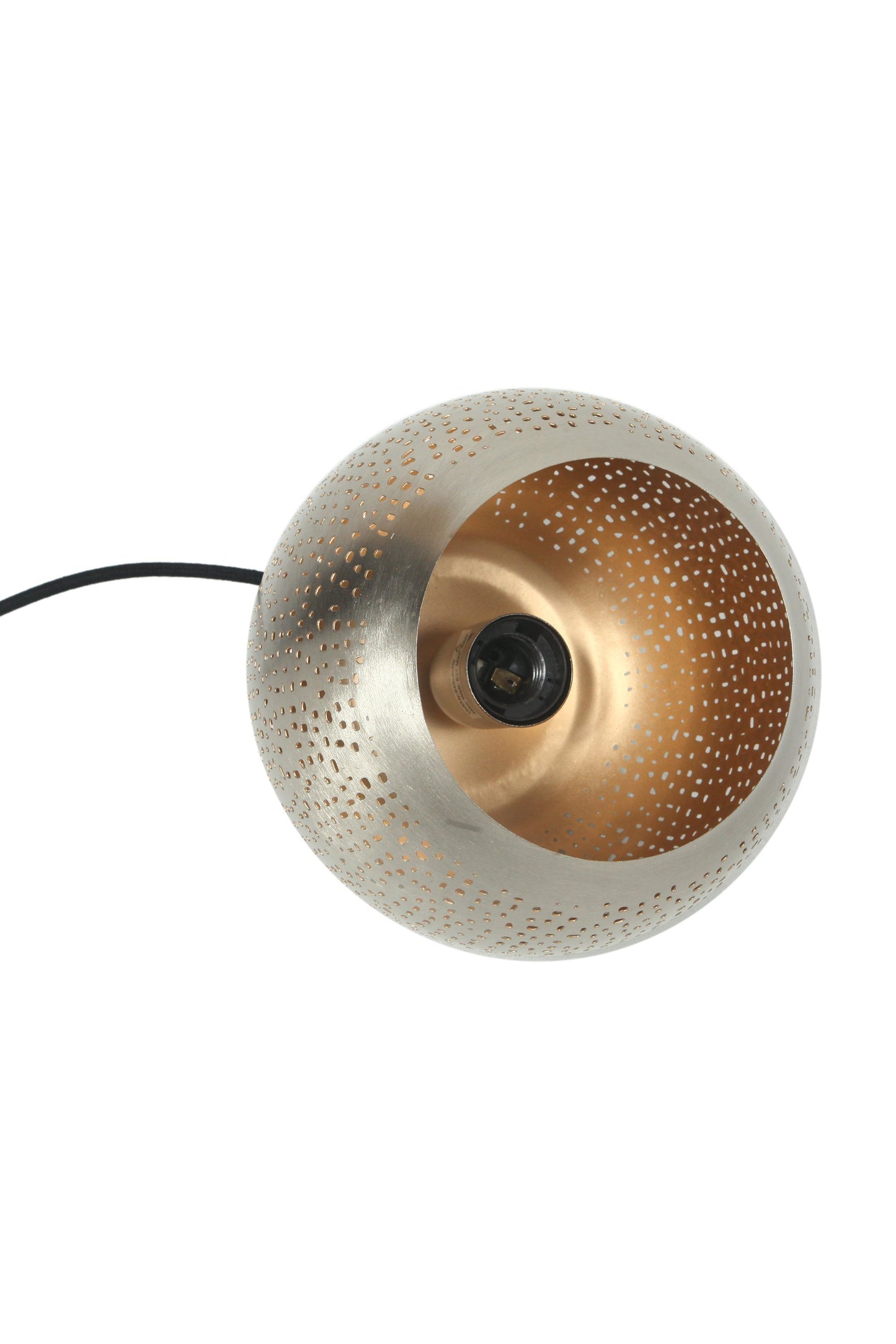 Mercury - Nickel - Perforated Ball Pendant Light-abc