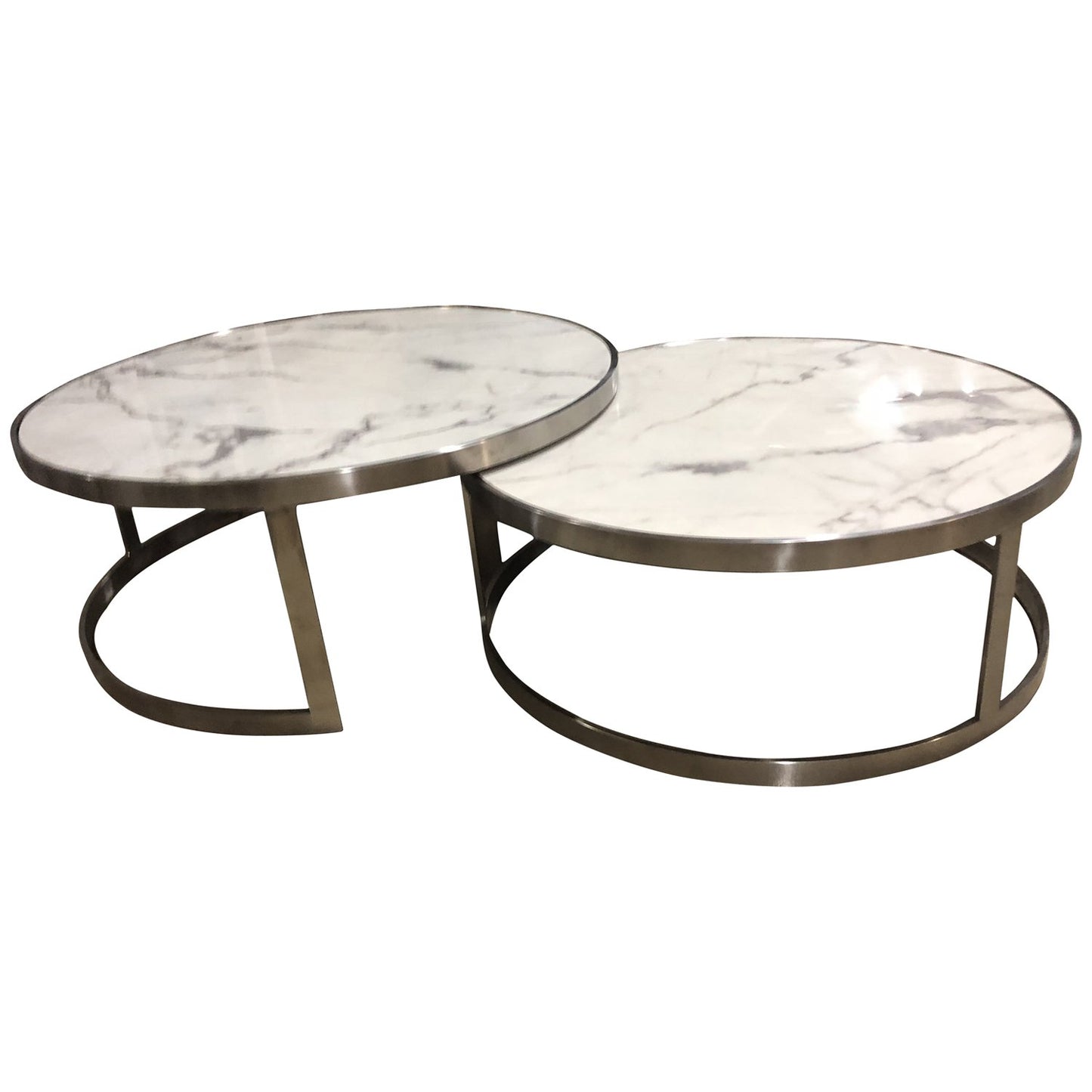 Sterling Coffee Table Set White Marble-abc