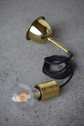 Michigan - Brass - Contemporary Tube Cord Drop Pendant Light-abc