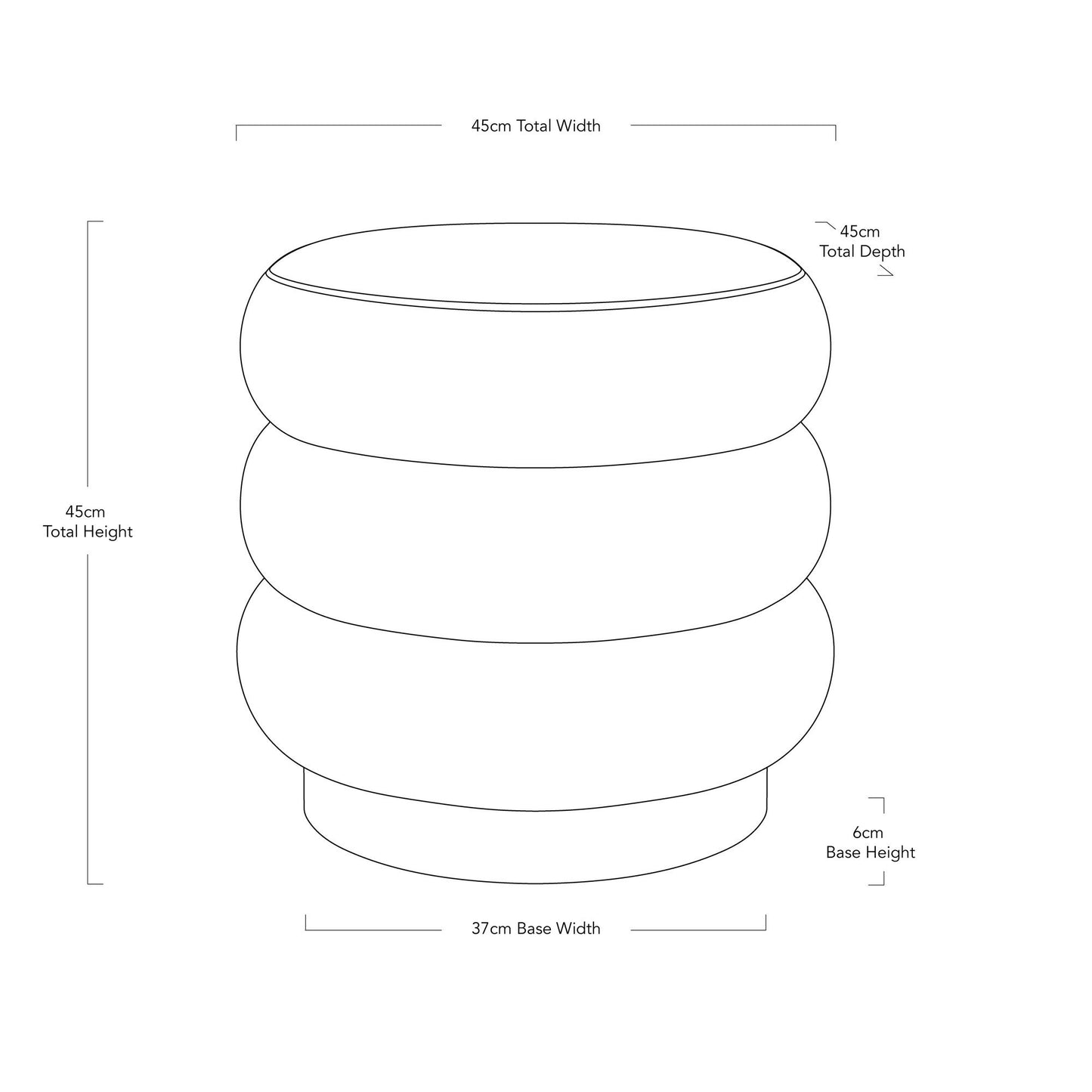 Mimi Ottoman - Charcoal-abc
