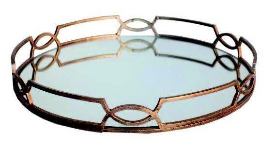 MIRROR TRAY - Antique Gold-abc