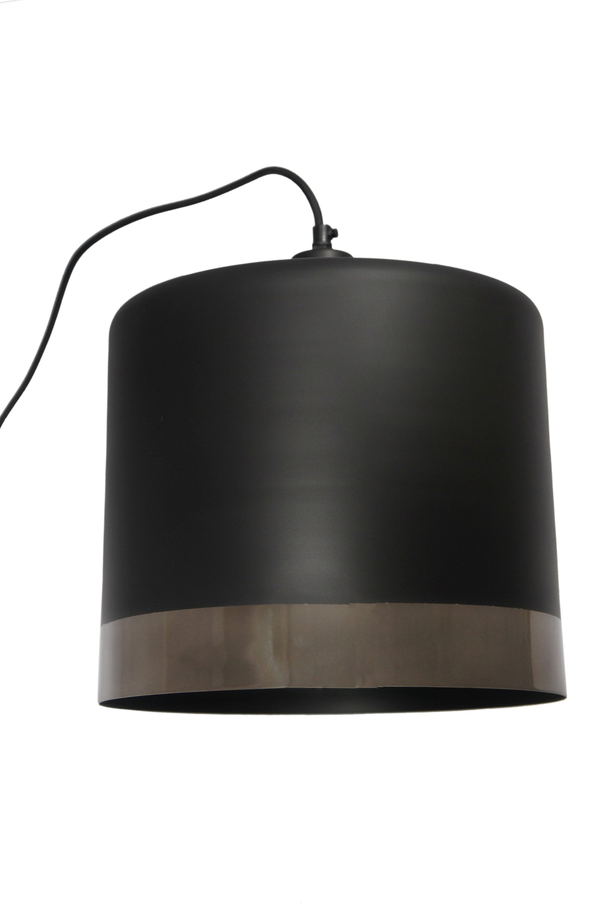 Montreux Large - Black/Nickel - 2 Tone Drum Pendant Light-abc