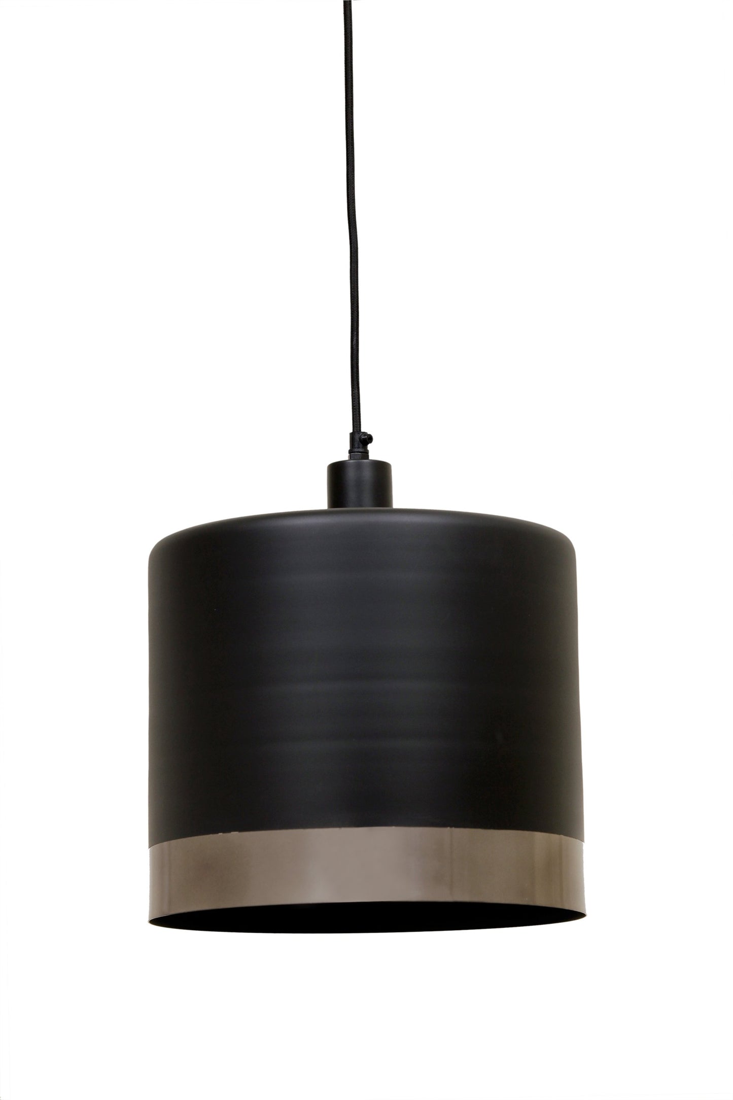 Montreux Large - Black/Nickel - 2 Tone Drum Pendant Light-abc