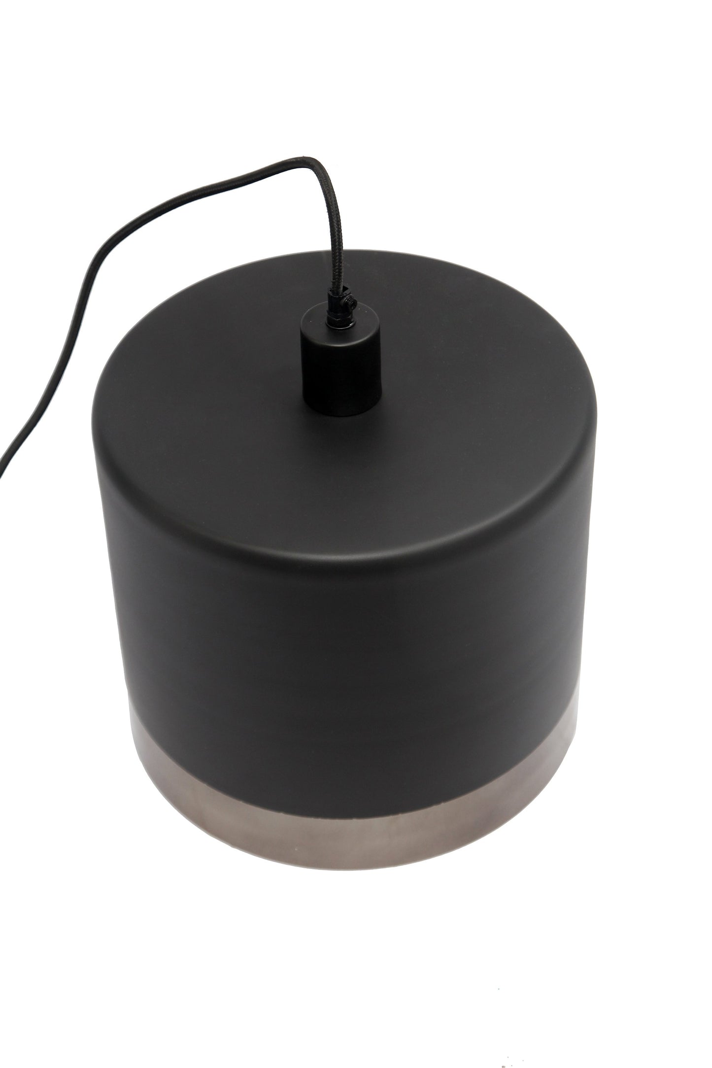 Montreux Large - Black/Nickel - 2 Tone Drum Pendant Light-abc