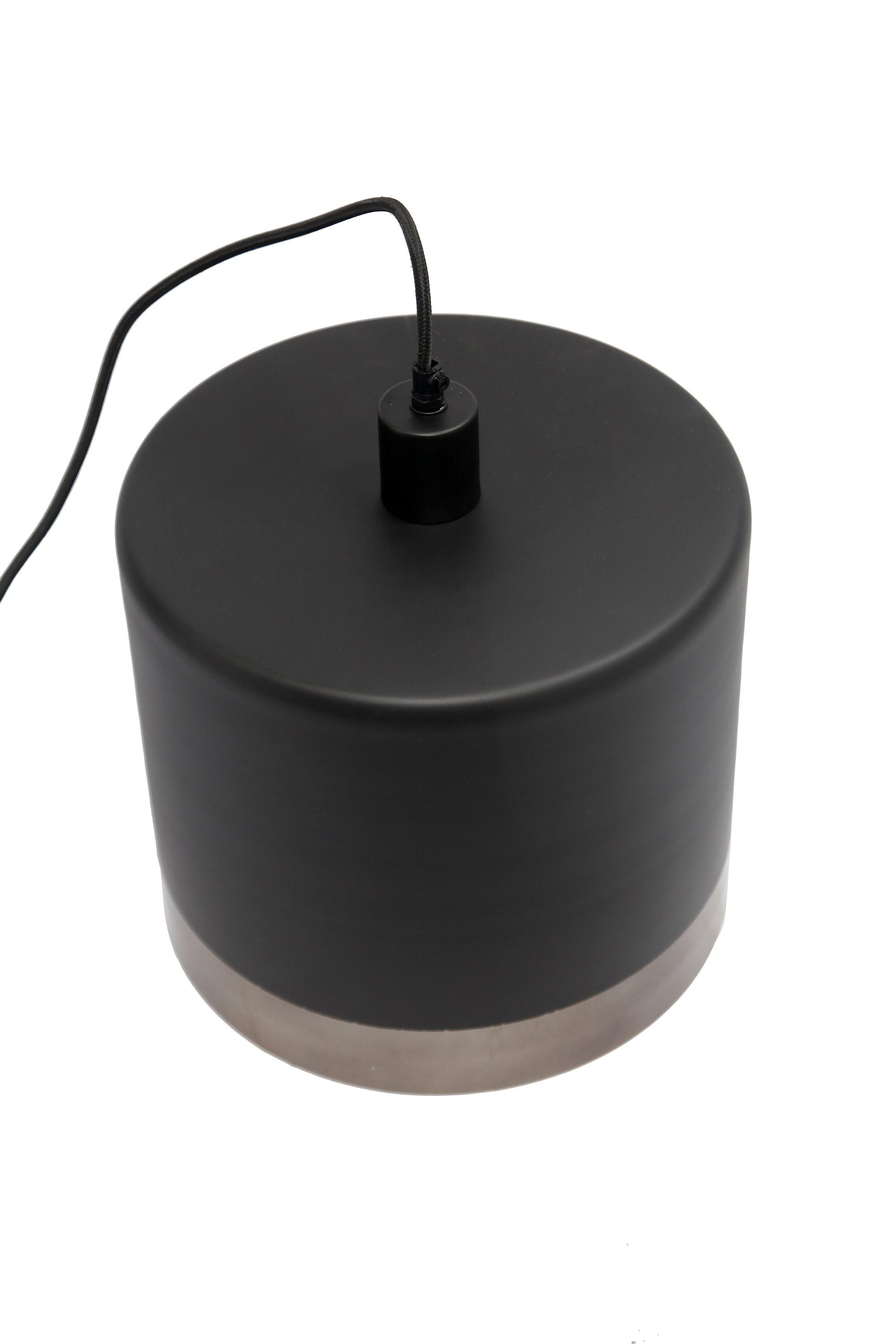 Montreux Large - Black/Nickel - 2 Tone Drum Pendant Light-abc