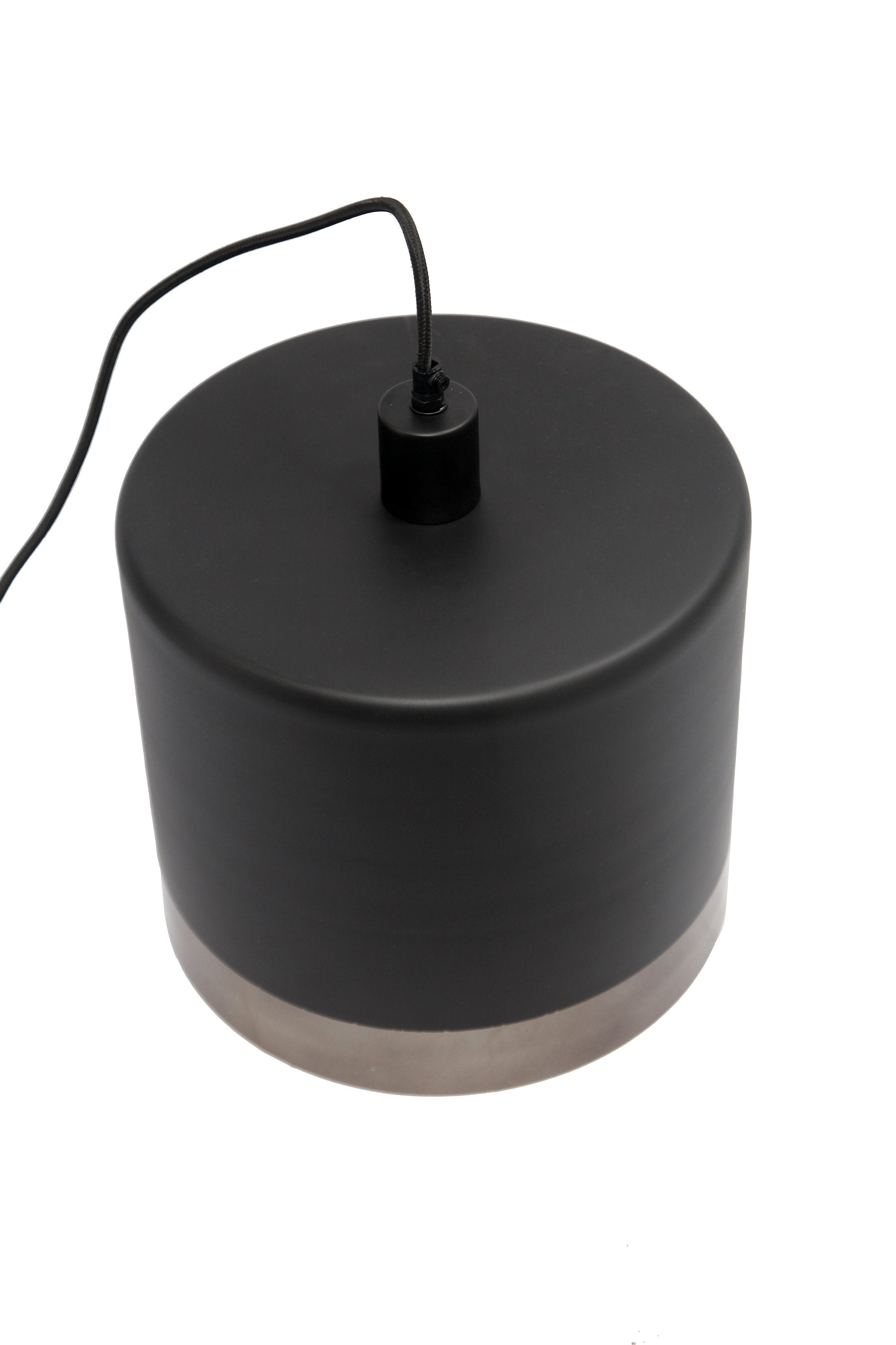 Montreux Large - Black/Nickel - 2 Tone Drum Pendant Light-abc
