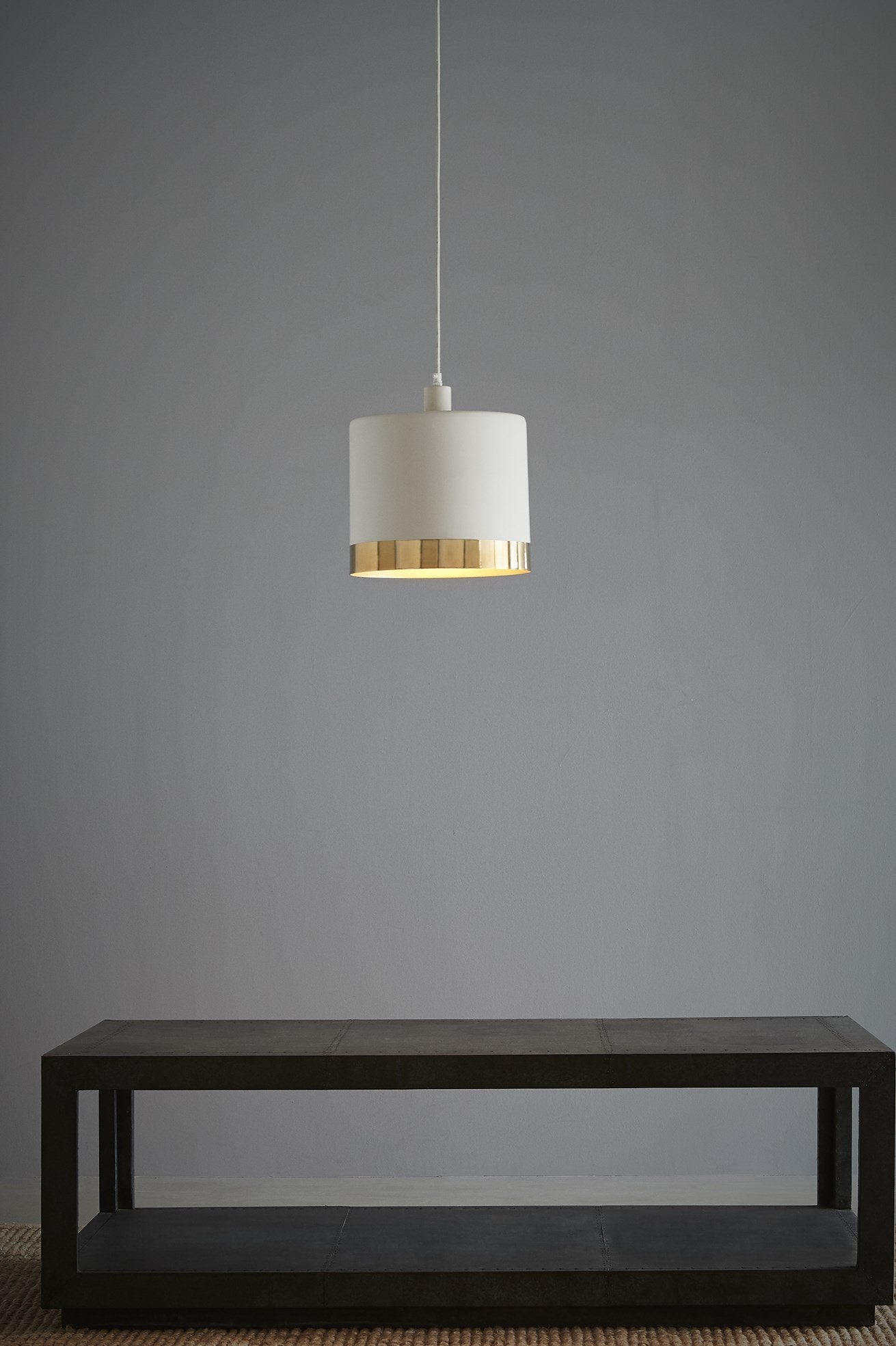 Montreux Large - White/Gold - 2 Tone Drum Pendant Light-abc