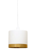 Montreux Large - White/Gold - 2 Tone Drum Pendant Light-abc